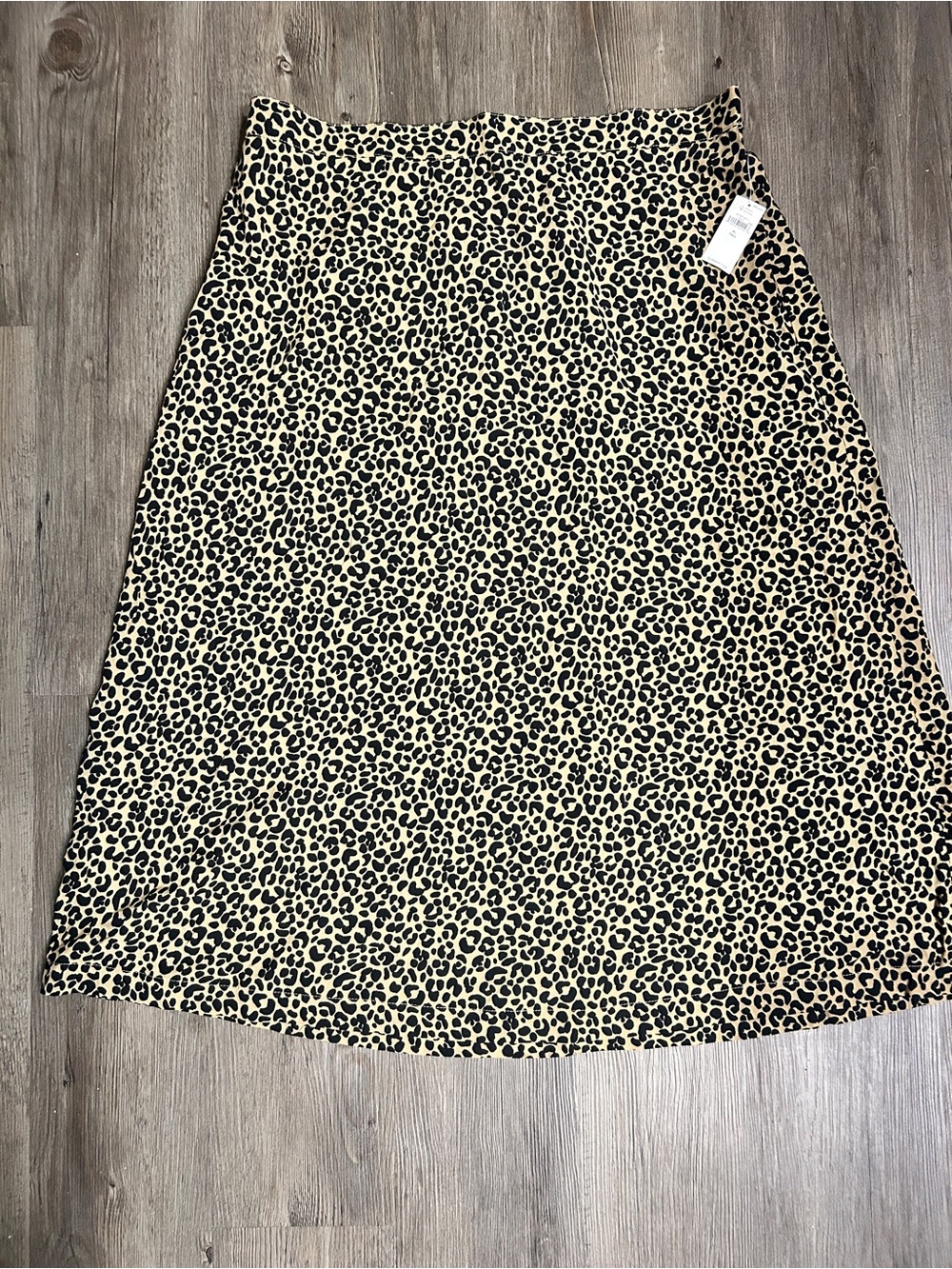 Old Navy Leopard A-Line Skirt - Beige and Black